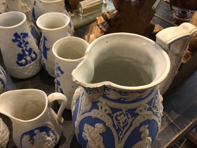 Lot 194 - Collection of Victorian Parian ware vases