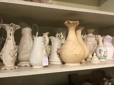 Lot 233 - Collection of parianware jugs and vases