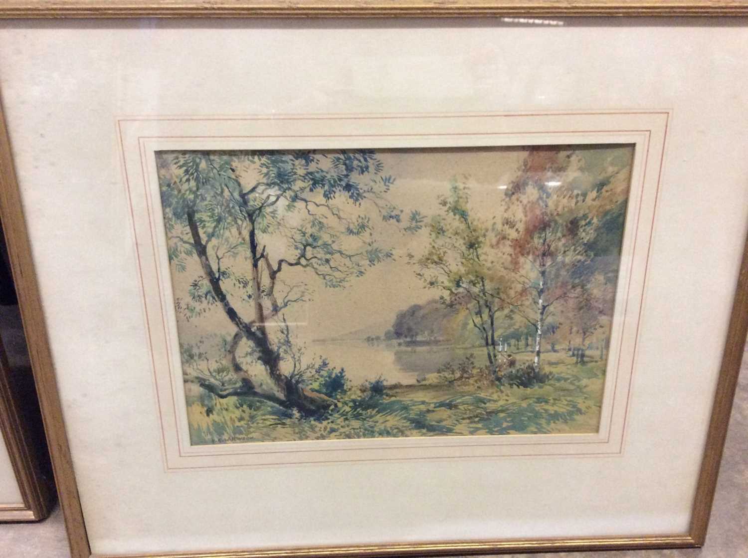 Lot 478 - Pair H. R. Wilkinson watercolour studies, together with other pictures and prints