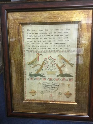 Lot 214 - Good quality framed colour print of a George III sampler