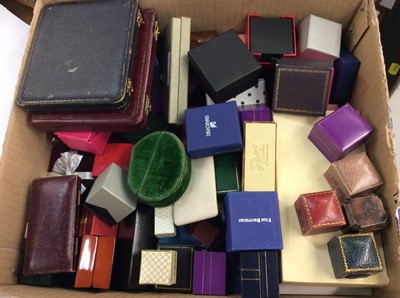 Lot 685 - Collection antique and later empty jewellery boxes