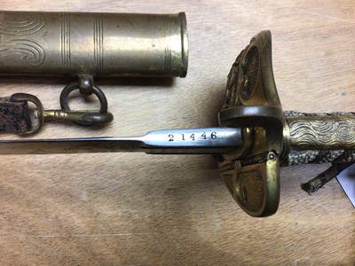 Lot 301 - Fine Victorian Naval Officers' sword by Henry Wilkinson