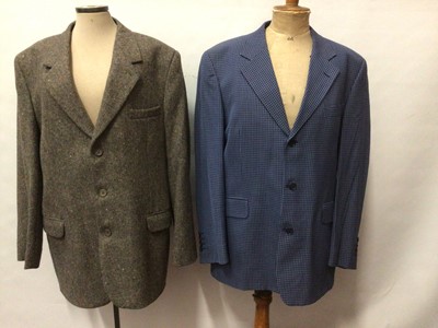 Lot 1804 - Gentlemen's vintage suits and jackets. Suits including Canali silver Prince of Wales check Baumler dark grey pinstripe, Ankaret Cresswell tweed, Taylor and Wright velvet, Yves Saint Laurent check,...