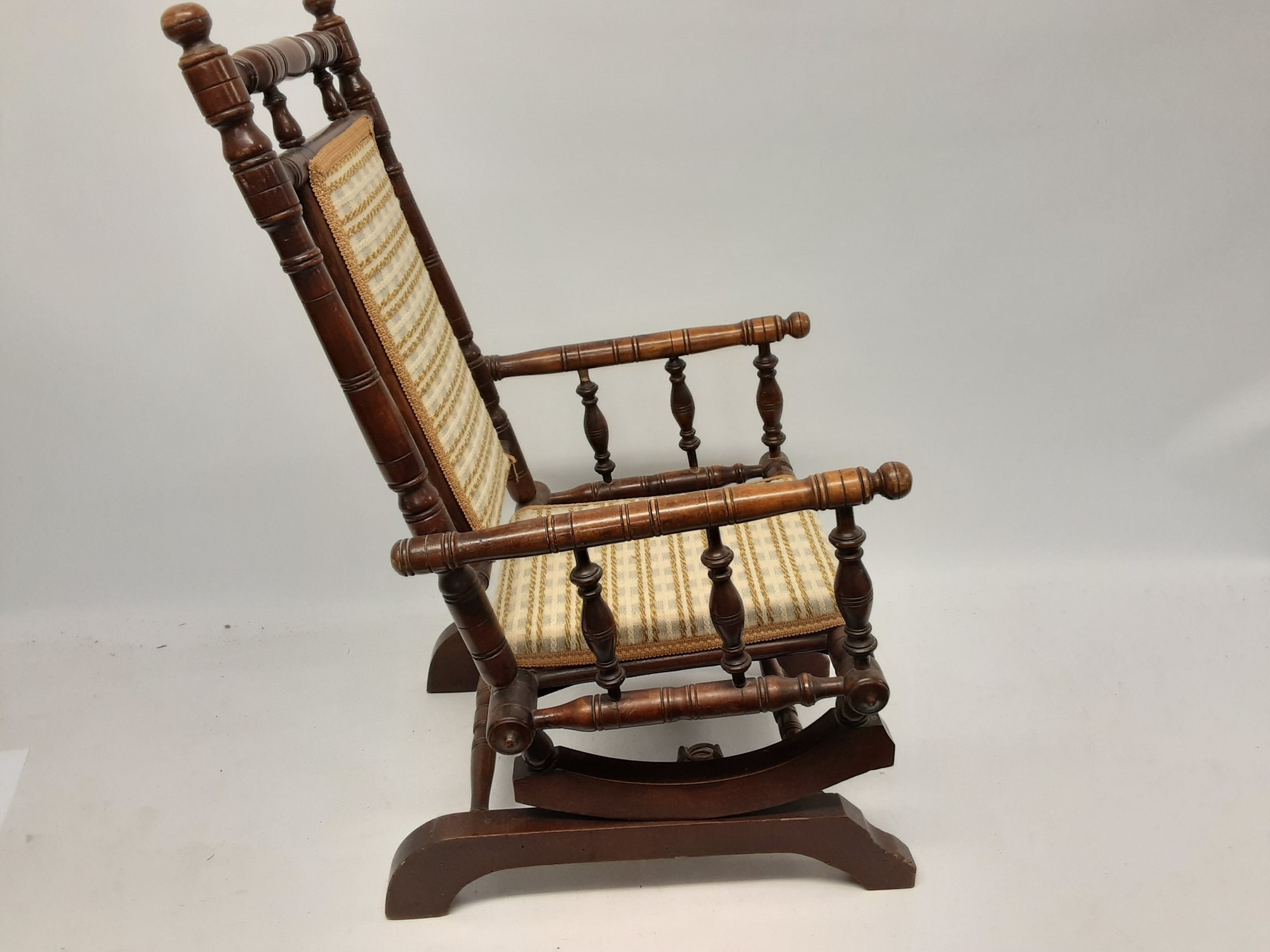Lot 1102 Antique children's rocking chair with