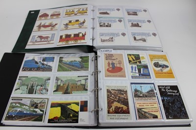 Lot 1119 - Postcards in three large albums modern and reproduction, covering most themes.