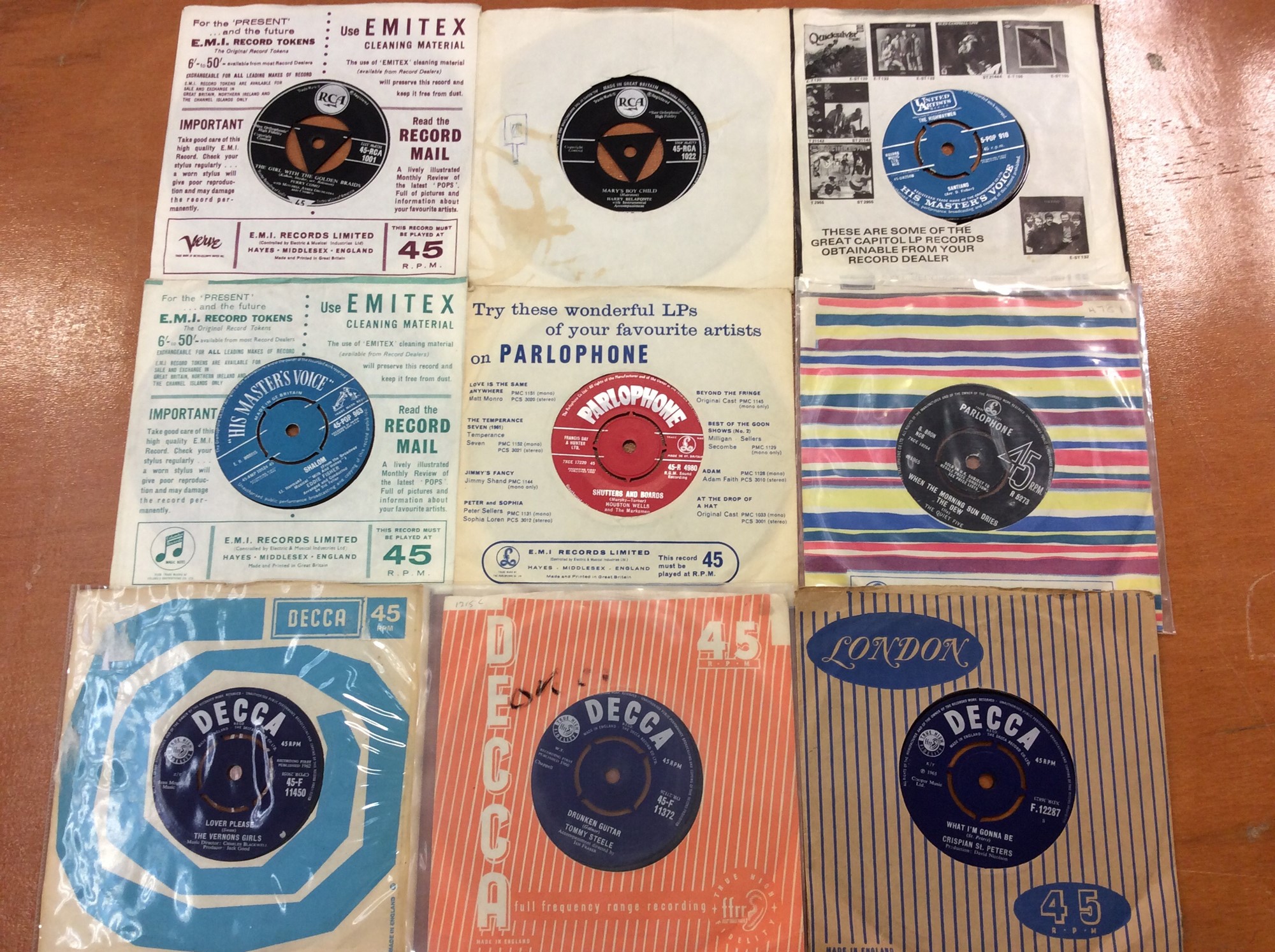 Lot 708 - Collection of single records and EPs from