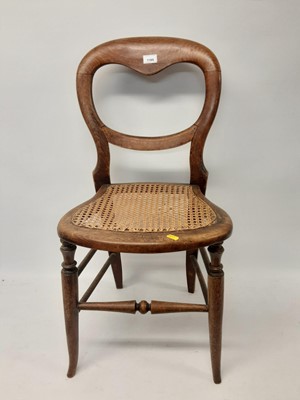 Lot 1105 - Old bedroom chair with cane seat