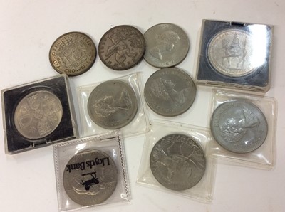 Lot 338 - 1935 and 1937 silver crown together with later crowns