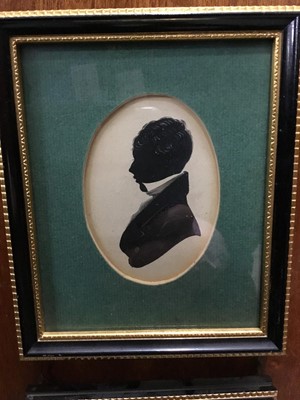 Lot 250 - Group of Victorian and later portrait silhouettes, in glazed frames