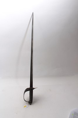 Lot 322 - Edwardian 1897 Pattern Infantry Officers' sword in associated pigskin scabbard, two fencing foils and steel scabbard (4)