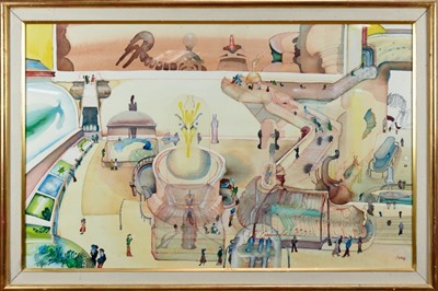 Lot 1134 - David Evans, watercolour - Natural History Museum, London, circa 1983