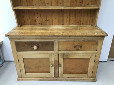 Lot 58 - Victorian pine two height kitchen dresser