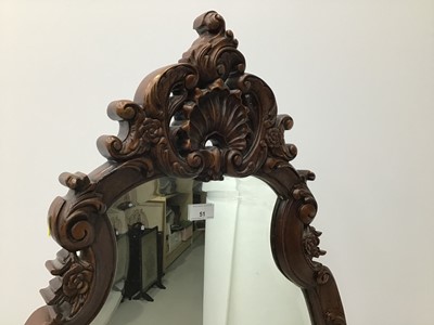 Lot 51 - Victorian-style mahogany cheval mirror