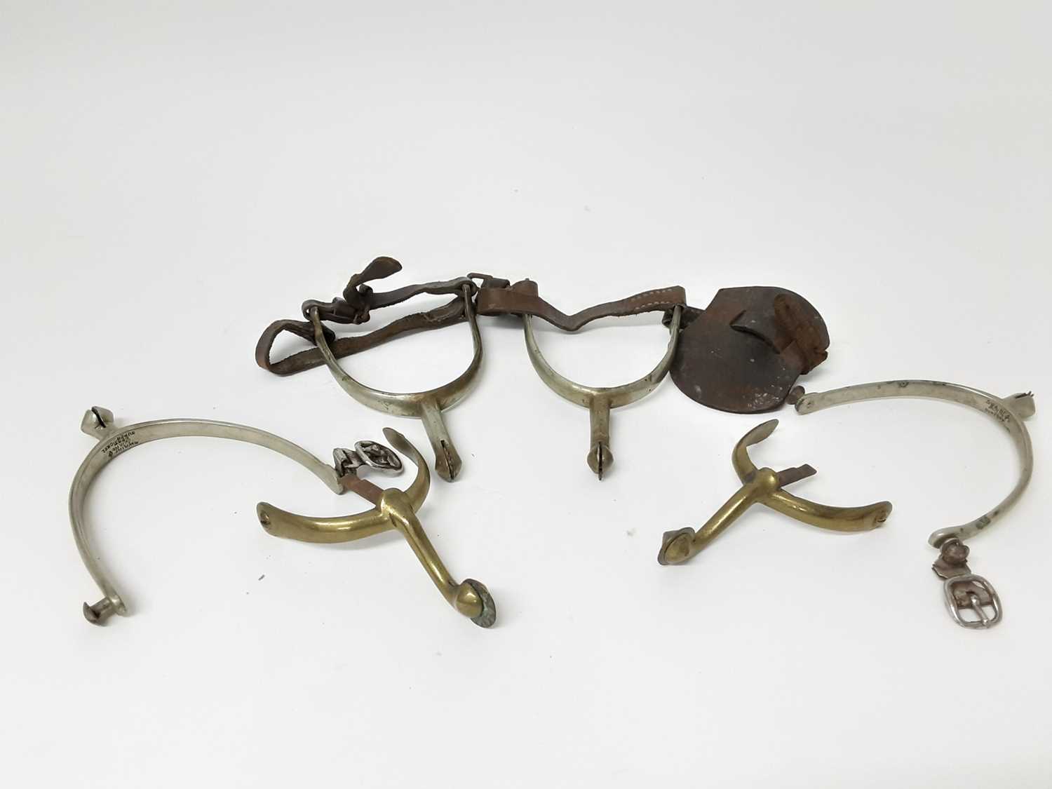 Lot 998 - Three pairs of vintage spurs