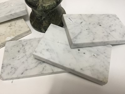 Lot 130 - Group of marble bases, ideal for mounting bronzes