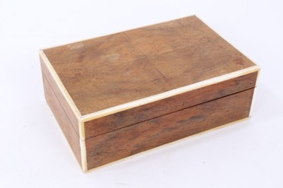 Lot 379 - Art Deco walnut and ivory mounted trinket box