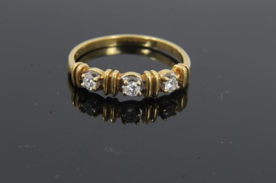 Lot 26 - Three gold diamond set rings