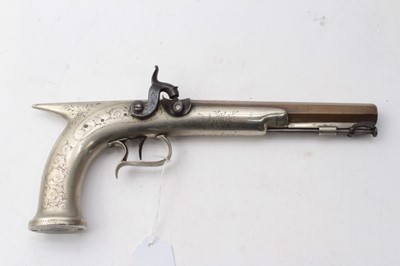 Lot 372 - Very unusual Victorian Percussion Eastern Market pistol by Page London