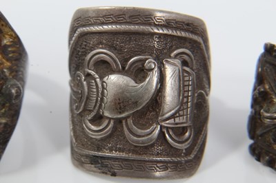 Lot 42 - Nine Eastern silver and white metal rings