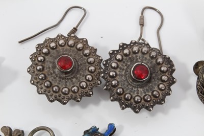 Lot 43 - Group Eastern silver and white metal earrings
