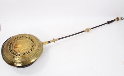 Lot 693 - Rare 17th century brass warming pan