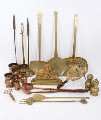 Lot 214 - Antique copper and brass
