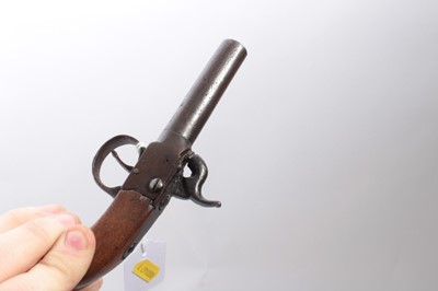 Lot 386 - Three 19th century Percussion box lock pocket pistols