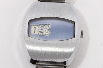 Lot 67 - Eterna-Matic 2002 stainless steel wristwatch and Avia Automatic wristwatch