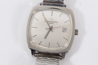 Lot 67 - Eterna-Matic 2002 stainless steel wristwatch and Avia Automatic wristwatch