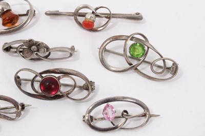Lot 69 - Collection 10 Charles Horner silver brooches and one other similar brooch (11)