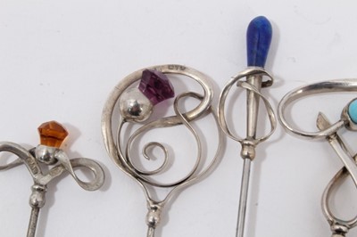 Lot 71 - Collection 7 Charles Horner silver hat pins