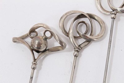 Lot 72 - Group 8 Charles Horner silver hat pins