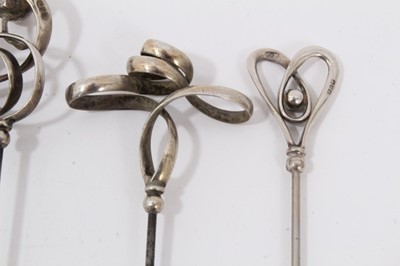 Lot 72 - Group 8 Charles Horner silver hat pins