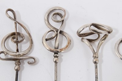 Lot 76 - Collection 5 Charles Horner silver hat pins