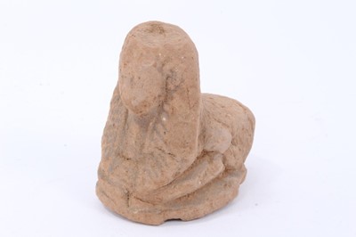 Lot 256 - Egyptian terracotta figure of a sphinx