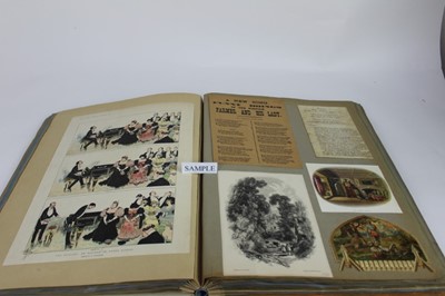 Lot 1193 - Victorian Scrap album, greetings cards and other ephemera