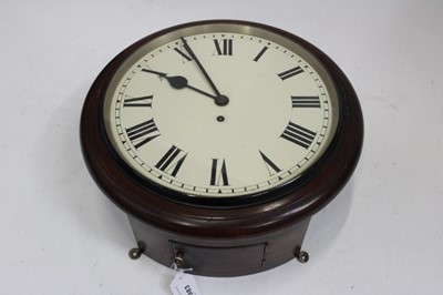 Lot 1983 - Late 19th / early 20th century mahogany wall clock