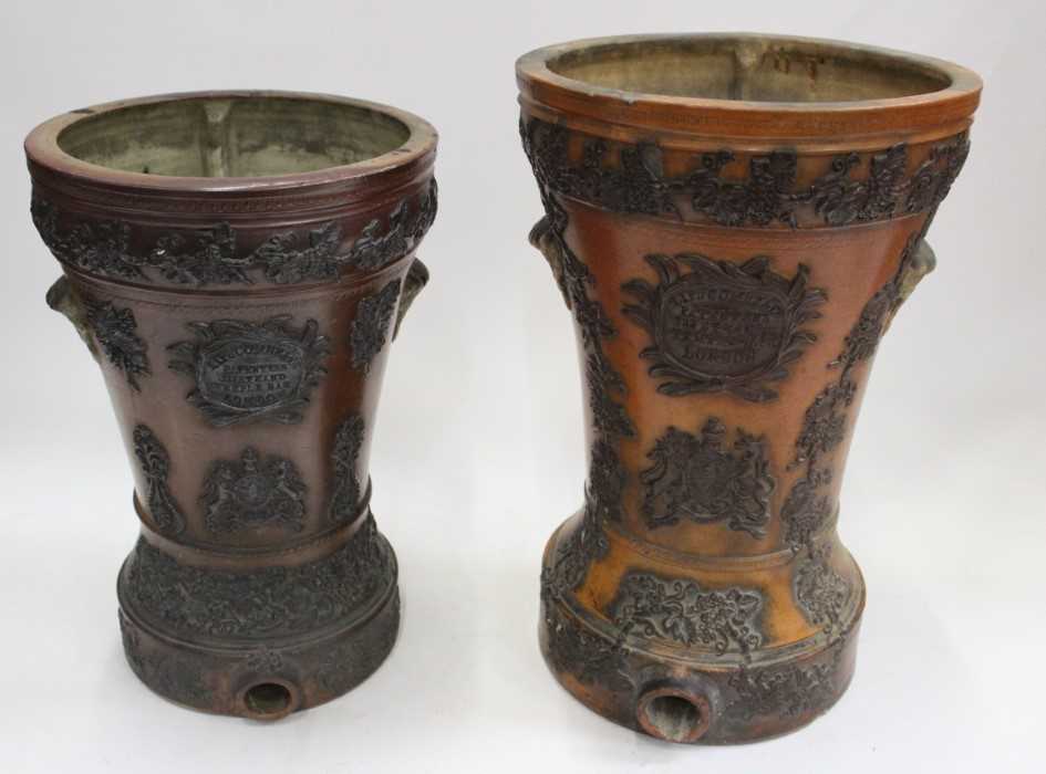 Lot 1976 - Two Victorian earthenware water filters