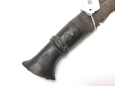 Lot 352 - Gurkha Kukri with steel blade, marked DHWI G II, also marked with broad arrow and dated 1919, sharpened for active service, no scabbard