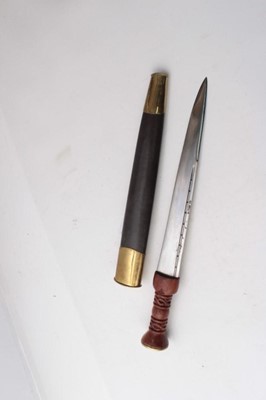 Lot 361 - Reproduction 18th century-style Scottish Dirk with brass mounted sheath