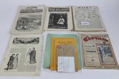 Lot 1180 - Cycling - Selection of Catalogues including Halfords 1930's to 1950's period, 1950's BSA, Work Magazine nine edotions Building Your Own Bicycle 1891, Hobbies Weekly 1930's and other cycling interes...