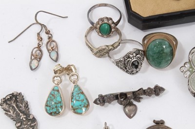 Lot 113 - Group silver and white metal jewellery