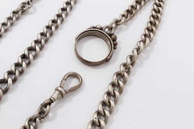 Lot 121 - Five silver watch chains
