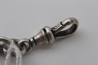 Lot 124 - Long silver watch chain