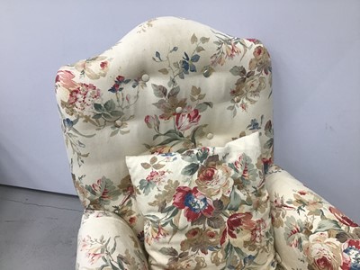 Lot 97 - Floral armchair