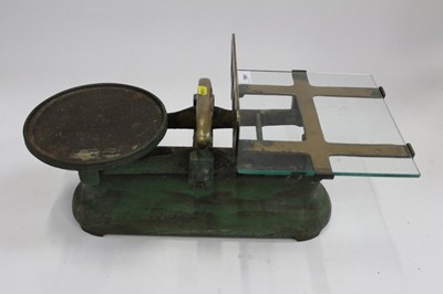 Lot 1991 - Pair of antique brass shop scales