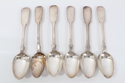 Lot 137 - Victorian set six silver teaspoons