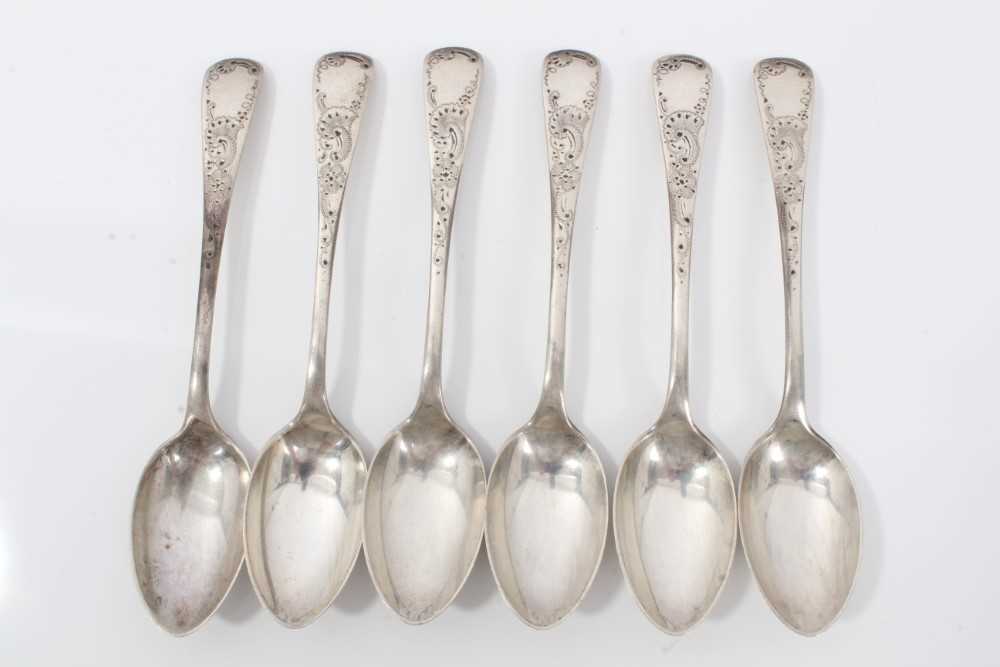 Lot 138 - Set six silver teaspoons