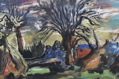 Lot 1129 - *Colin Moss, watercolour, fallen tree