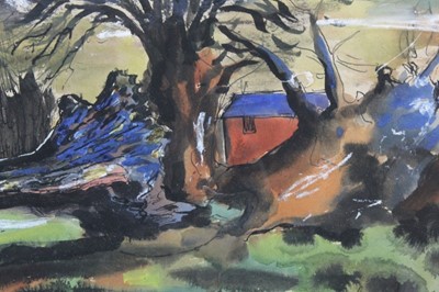 Lot 1129 - *Colin Moss, watercolour, fallen tree